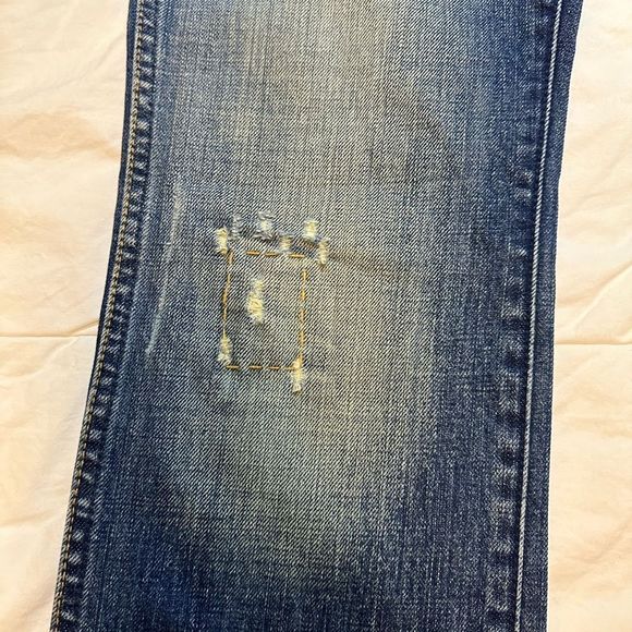 Wranglers women’s jeans size 10 boot cut medium wash distressing button fly Y2K - Picture 8 of 14